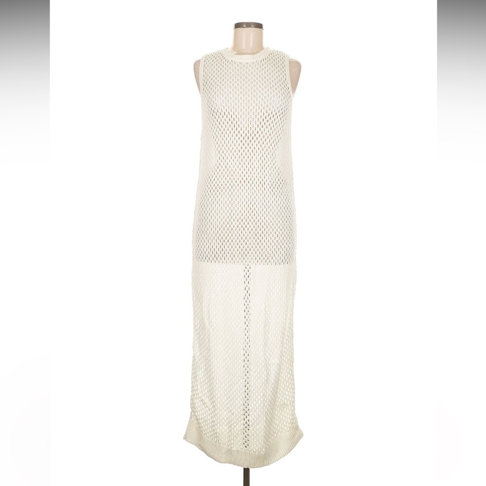 Sleeveless Open Knit Maxi Dress